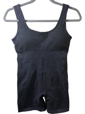 Salted black acid wash bodysuit